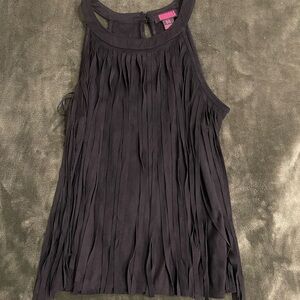 Rock & Roll Cowgirl Black Fringe Tank Top